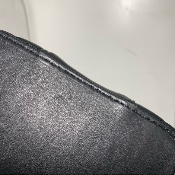 Black Quilted Small Vanity Case Box Bag w/ Chain Top Handle Crossbody S3 - Picture 10 of 10